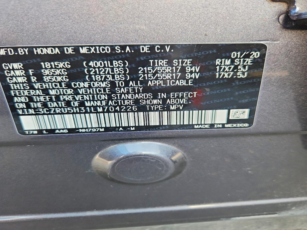 2020 Honda Hr-V Lx - zdjęcie 13