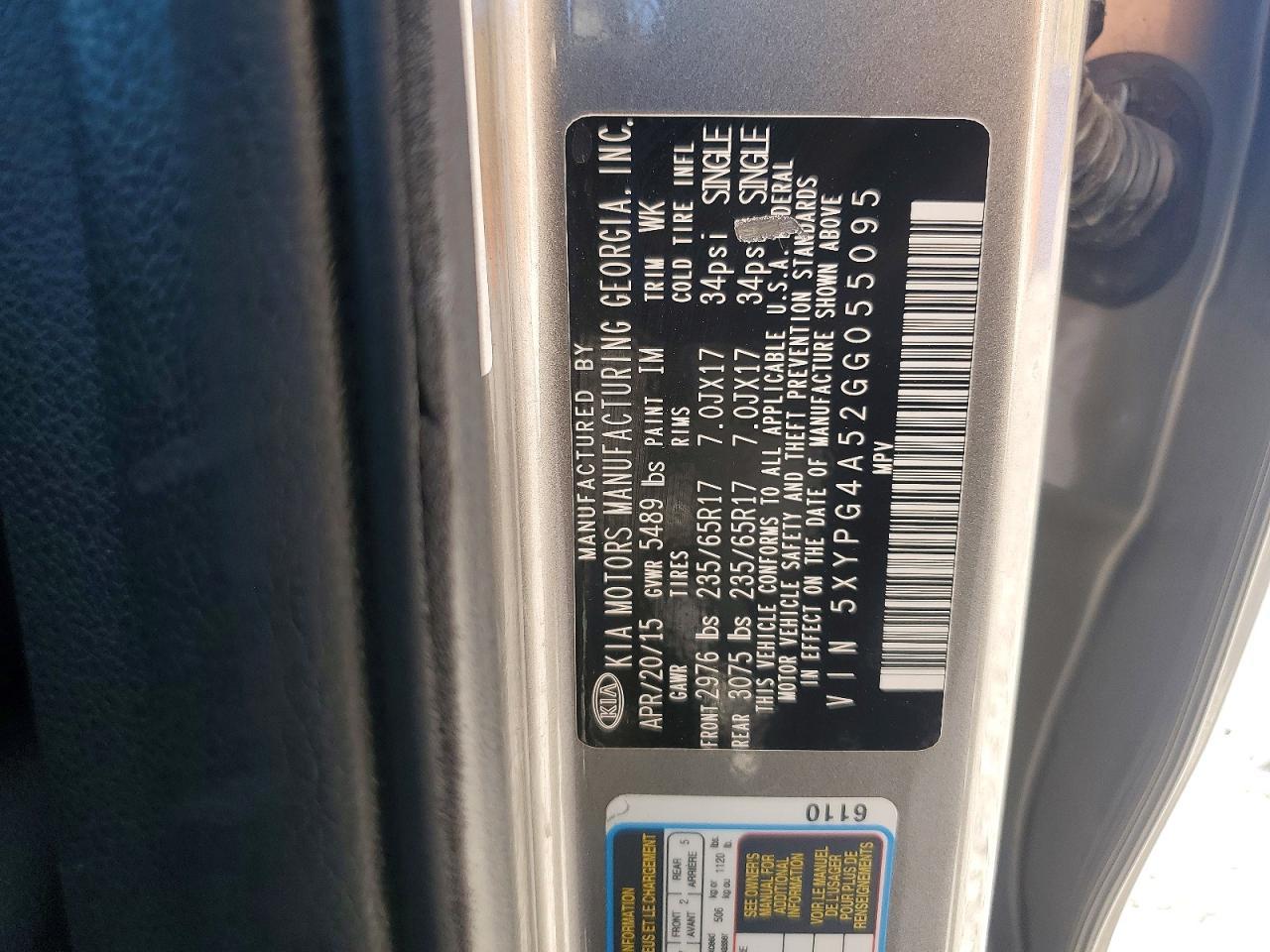 2016 Kia Sorento Lx V6 - zdjęcie 13