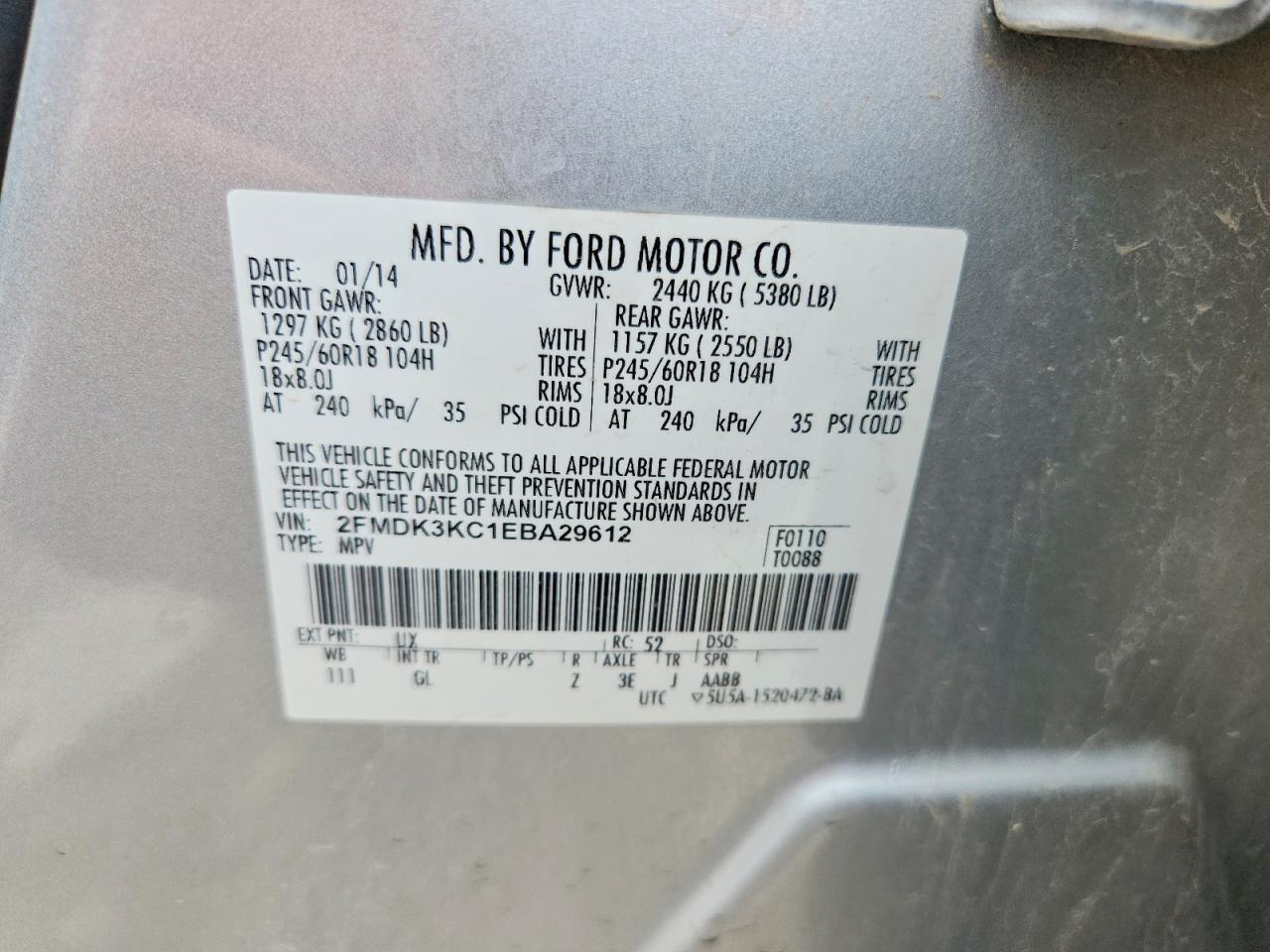 2014 Ford Edge Limited - zdjęcie 13