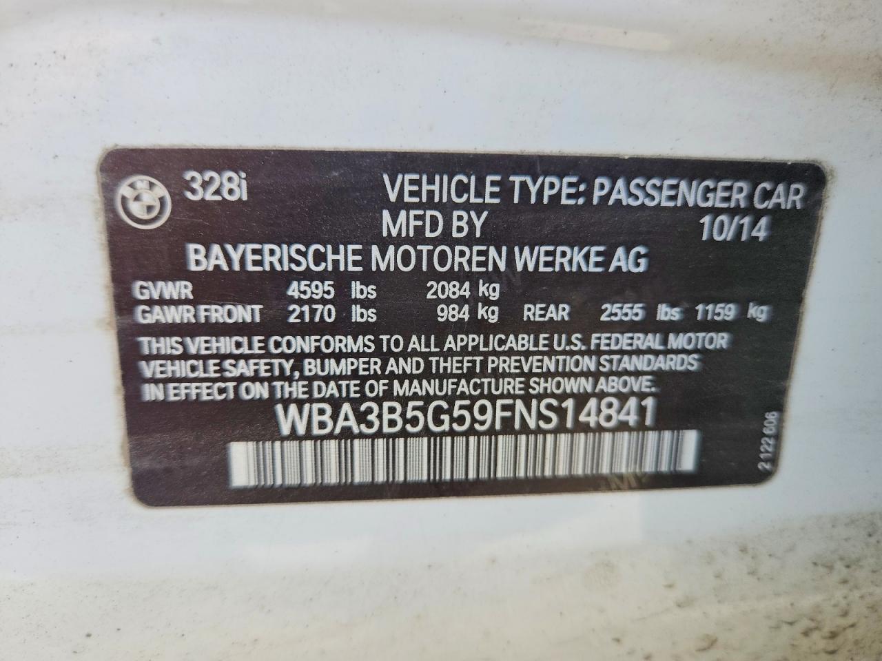 2015 BMW Seria 3 328i - zdjęcie 12