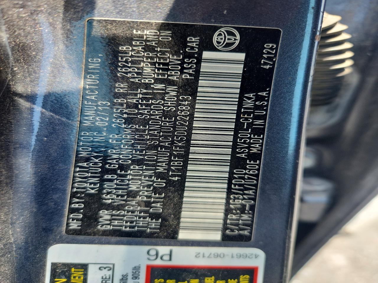 2013 Toyota Camry Le - zdjęcie 13