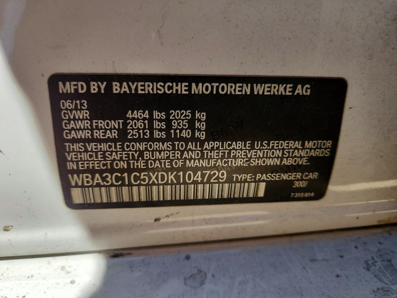 2013 BMW 328 I Sulev - zdjęcie 13