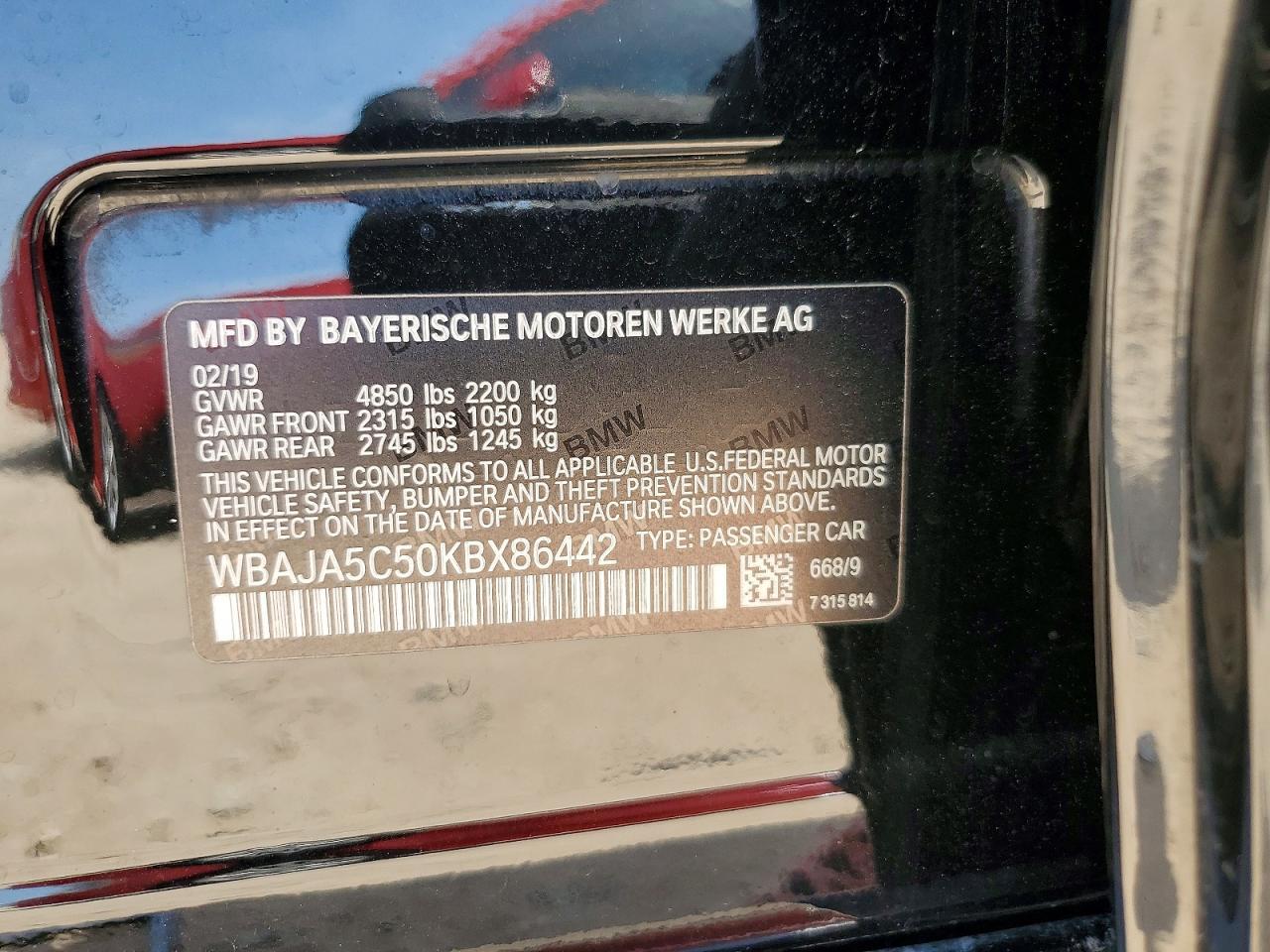 2019 BMW 530 I - zdjęcie 12