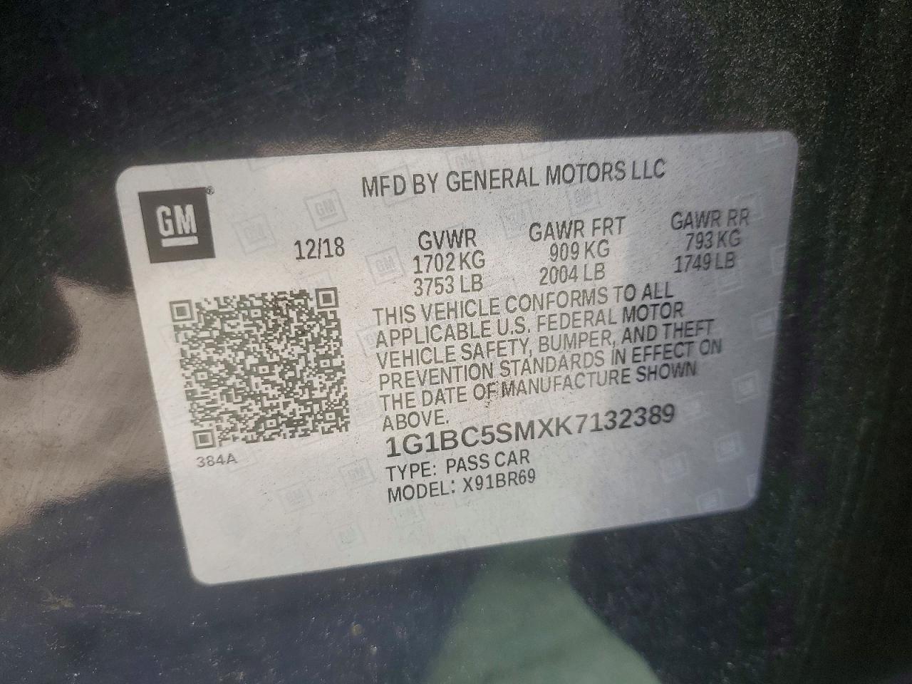 2019 Chevrolet Cruze Ls - zdjęcie 12