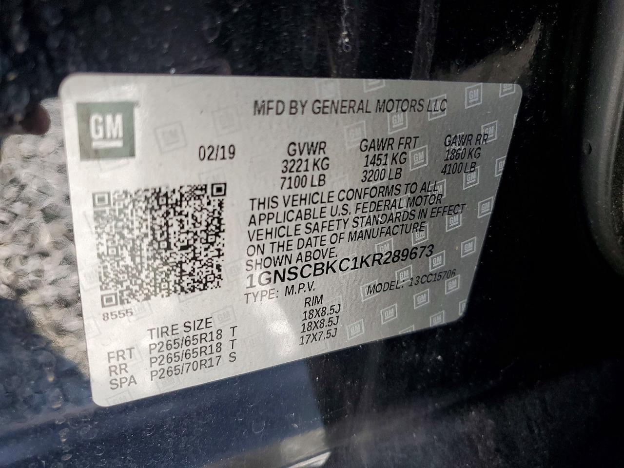 2019 Chevrolet Tahoe C1500 Lt - zdjęcie 13