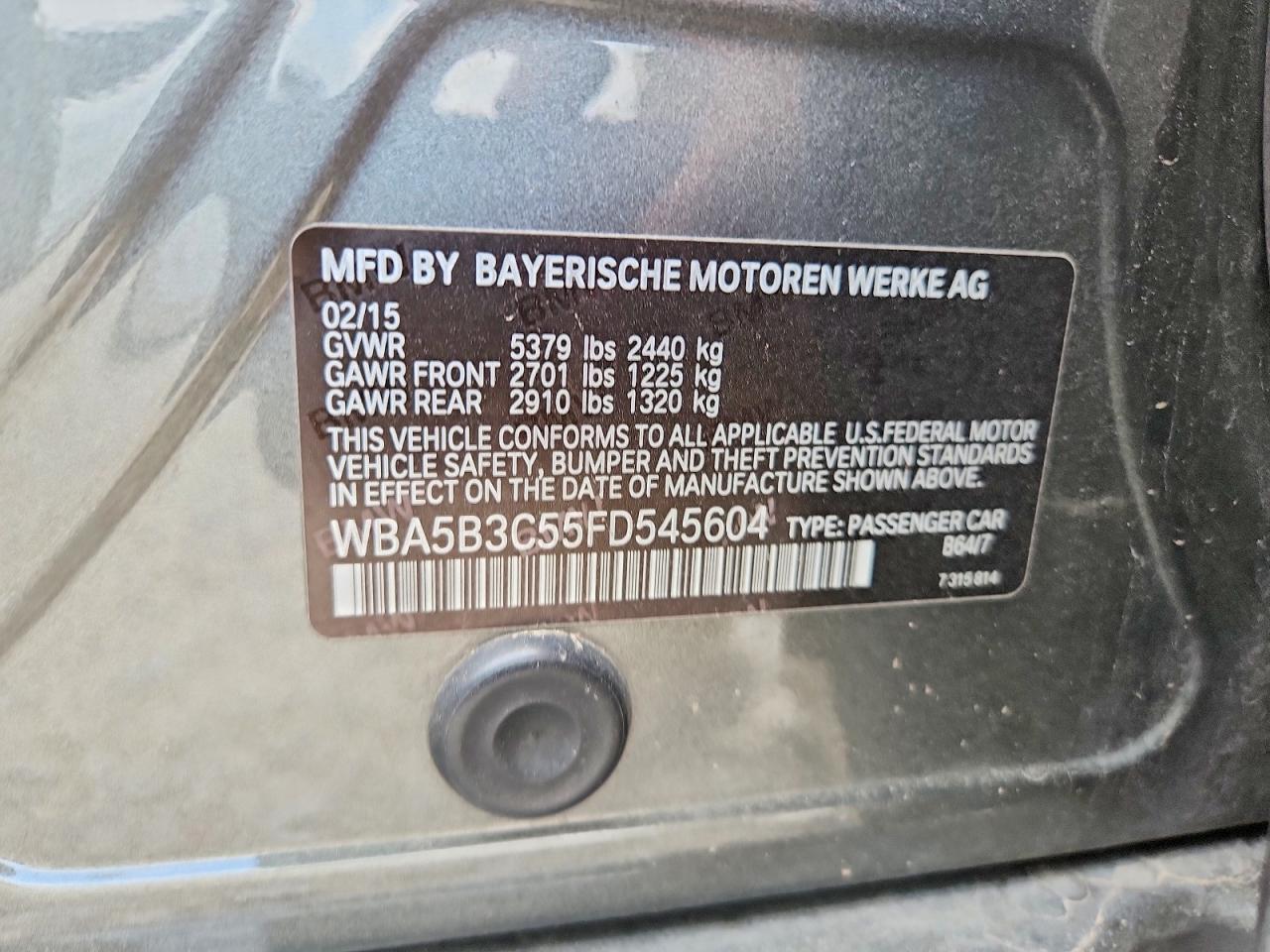 2015 BMW Seria 5 535i - zdjęcie 13