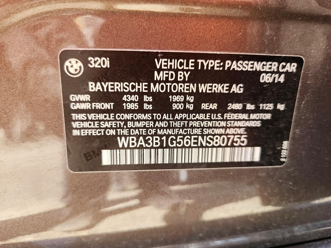 2014 BMW 320 I - zdjęcie 12