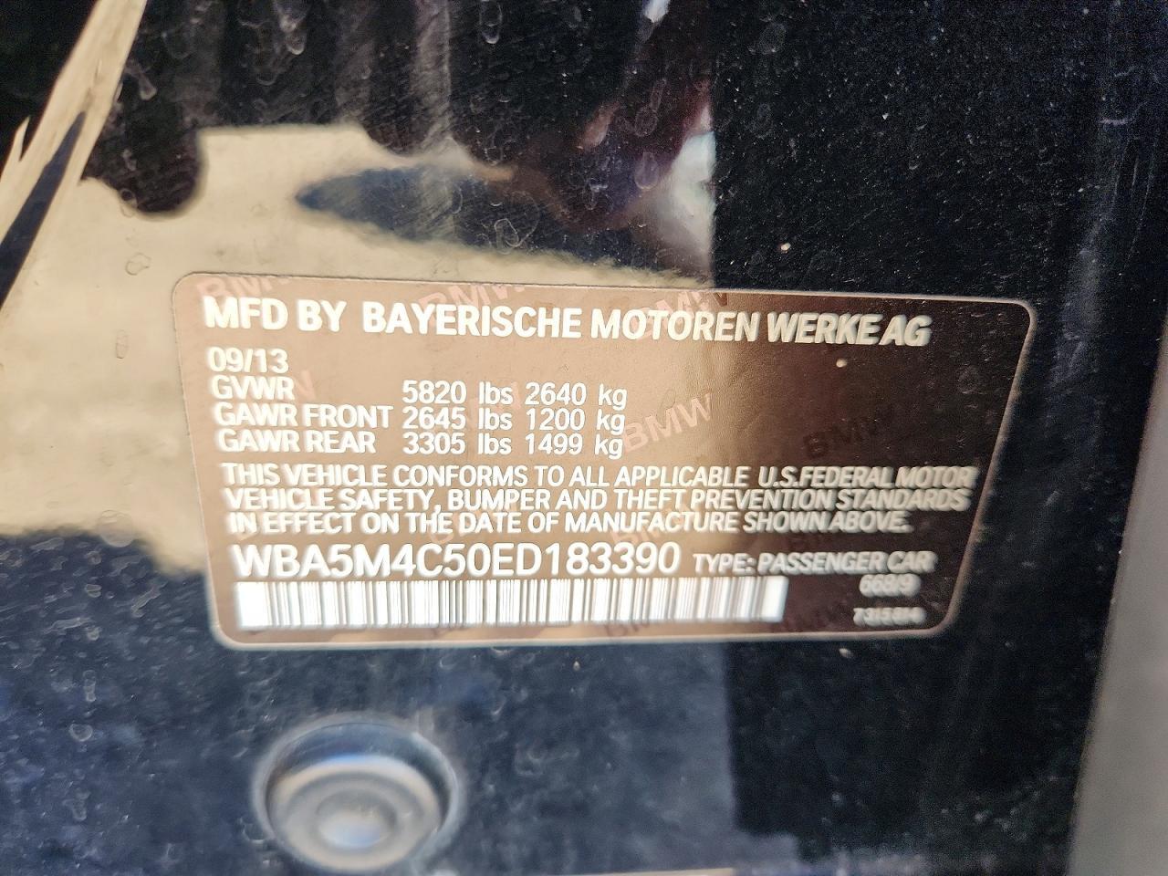 2014 BMW Seria 5 535i - zdjęcie 12