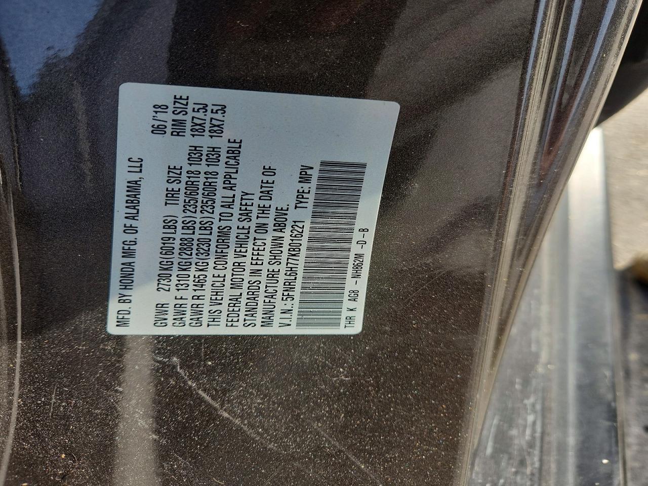 2019 Honda Odyssey Exl - zdjęcie 14