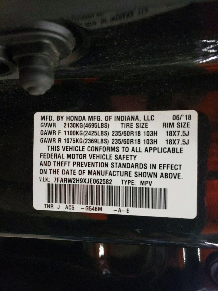 2018 Honda Cr-V Touring - zdjęcie 14