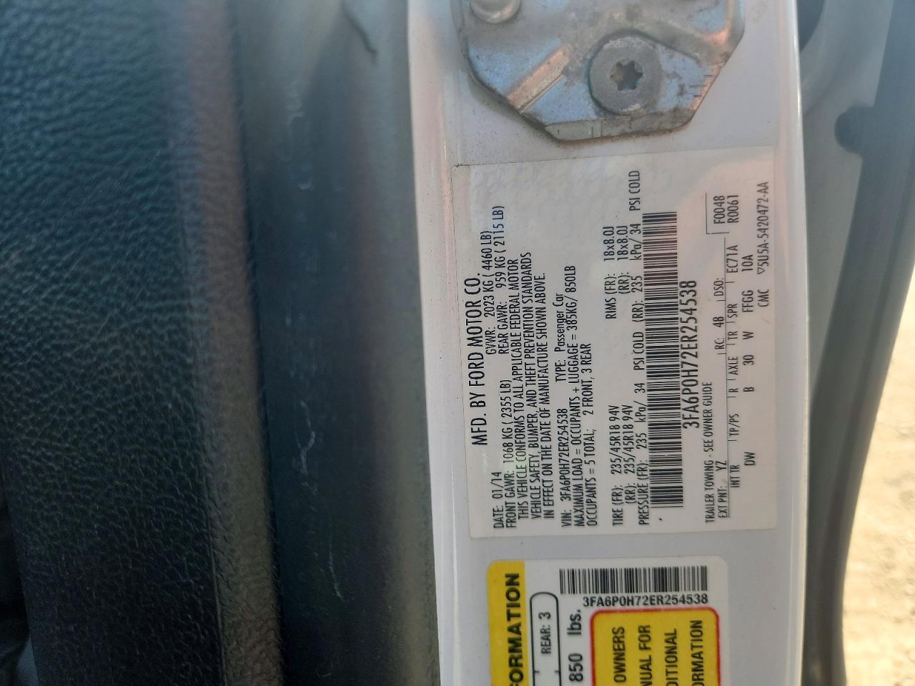 2014 Ford Fusion Se - zdjęcie 12
