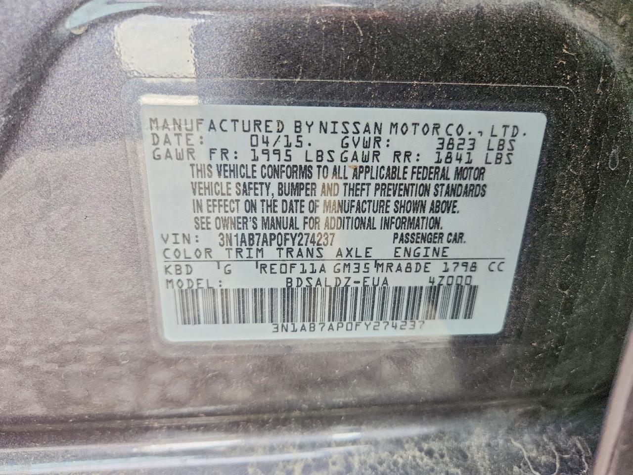 2015 Nissan Sentra Sv - zdjęcie 12