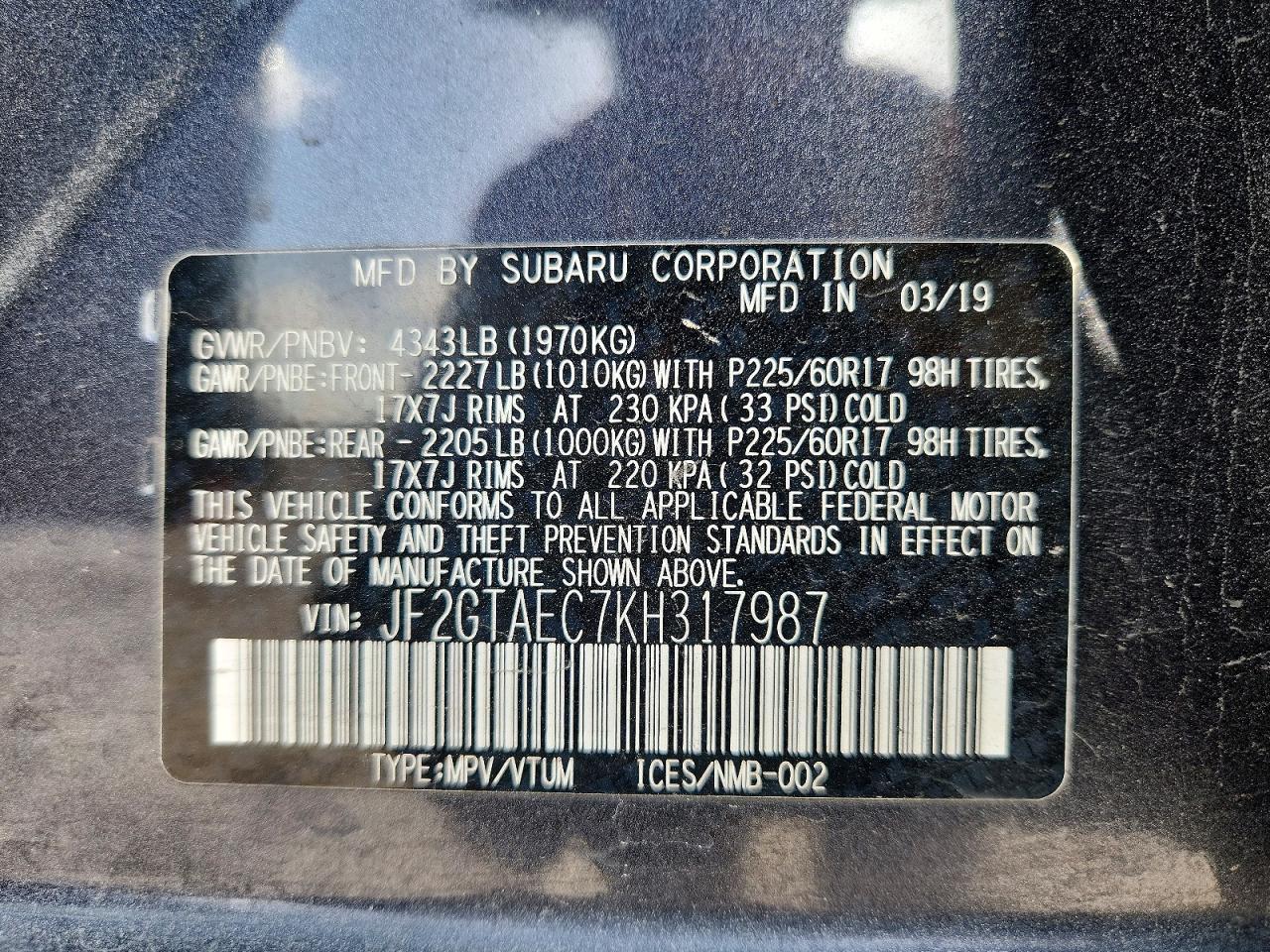 2019 Subaru Crosstrek Premium - zdjęcie 14