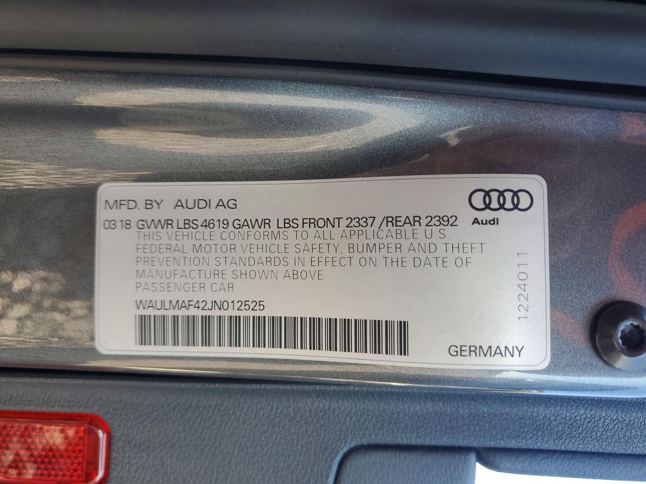 2018 Audi A4 Premium Plus - zdjęcie 12