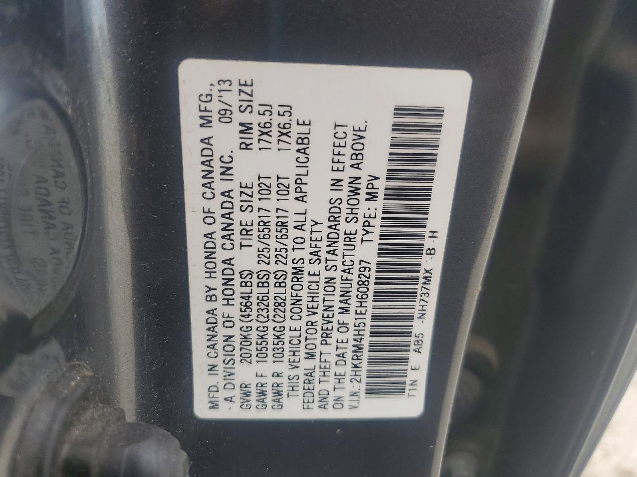 2014 Honda Cr-V Ex - zdjęcie 13