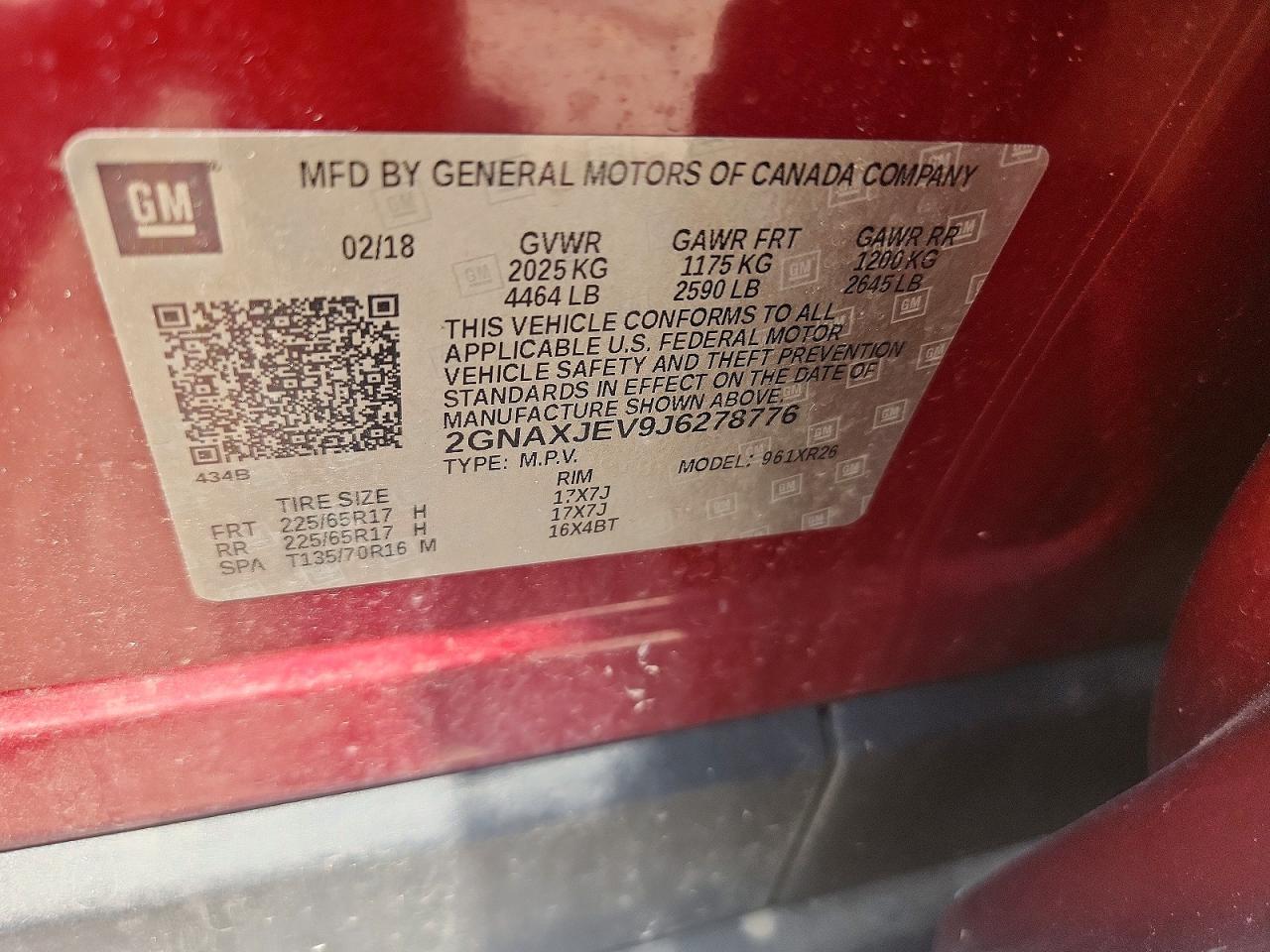 2018 Chevrolet Equinox Lt - zdjęcie 12