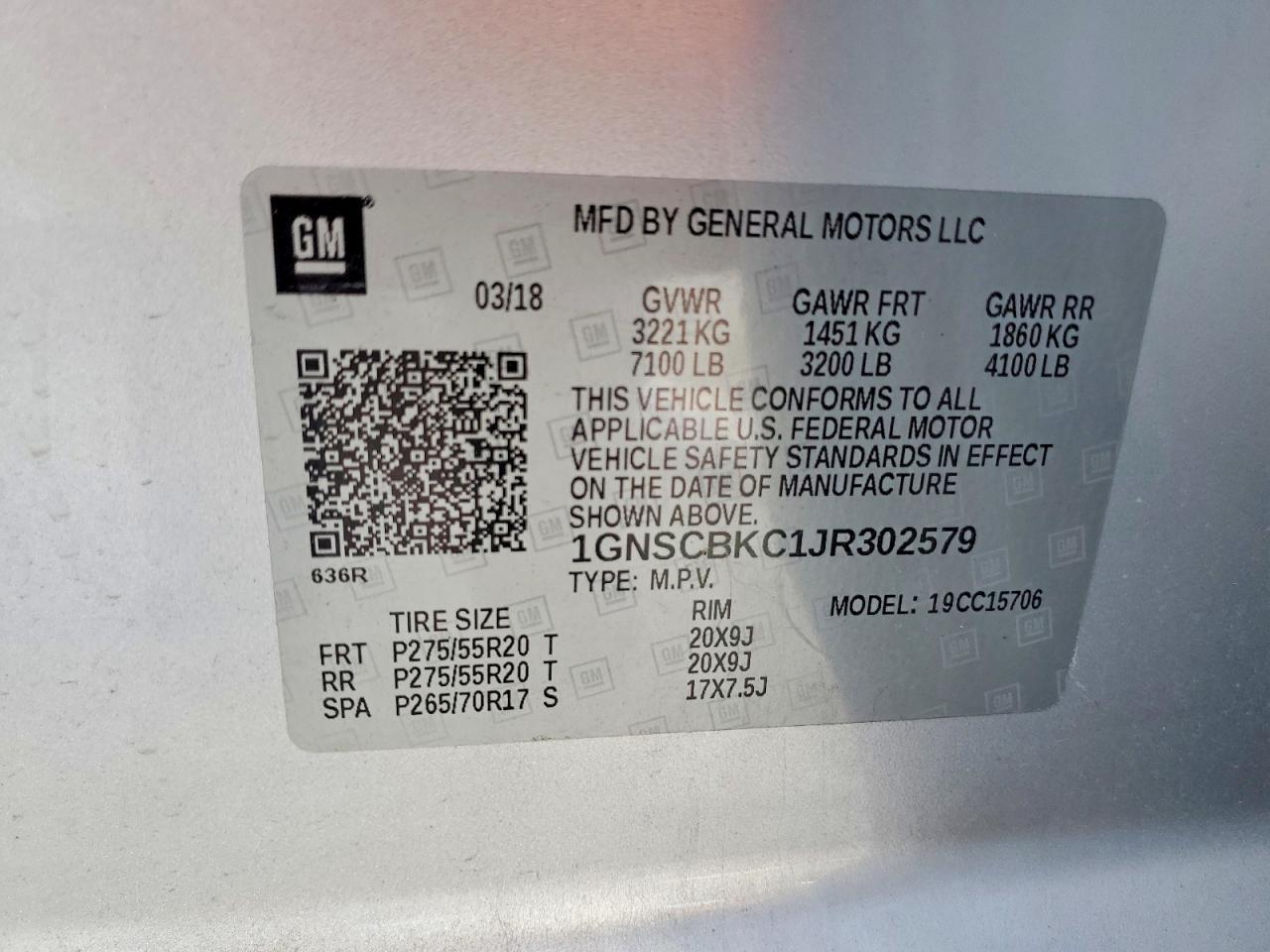 2018 Chevrolet Tahoe C1500 Lt - zdjęcie 13