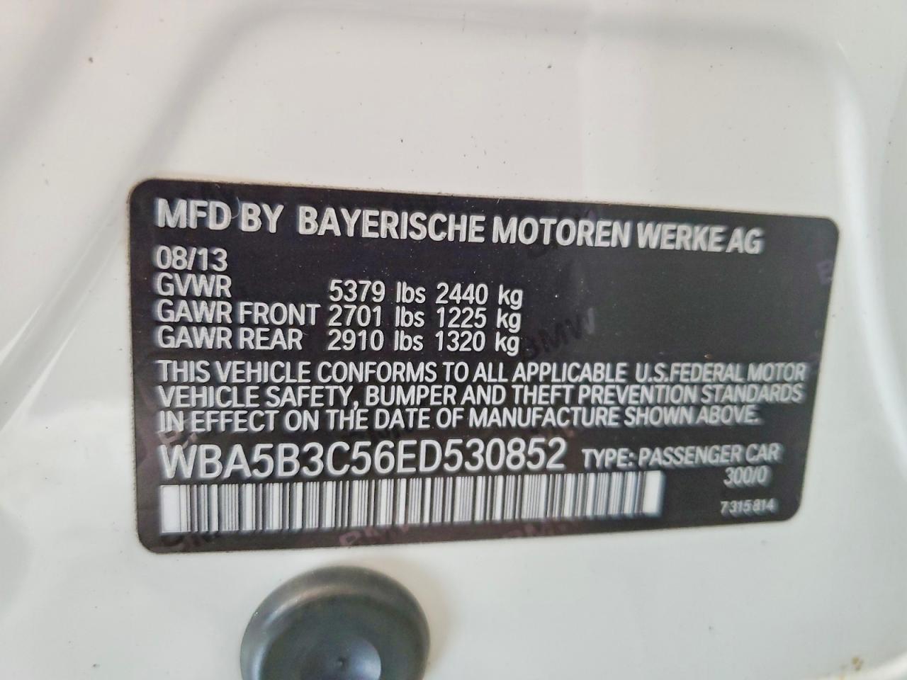 2014 BMW Seria 5 535i - zdjęcie 12