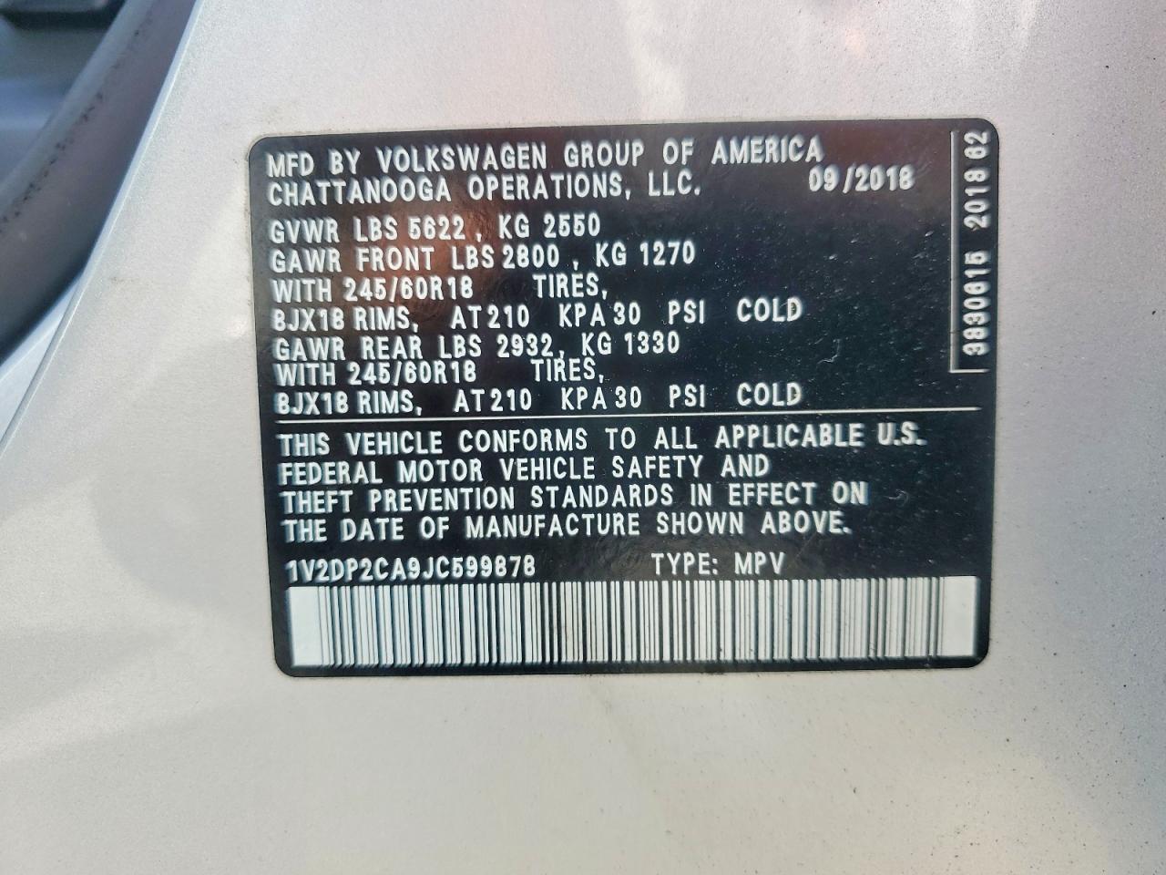 2018 Volkswagen Atlas Se - zdjęcie 22