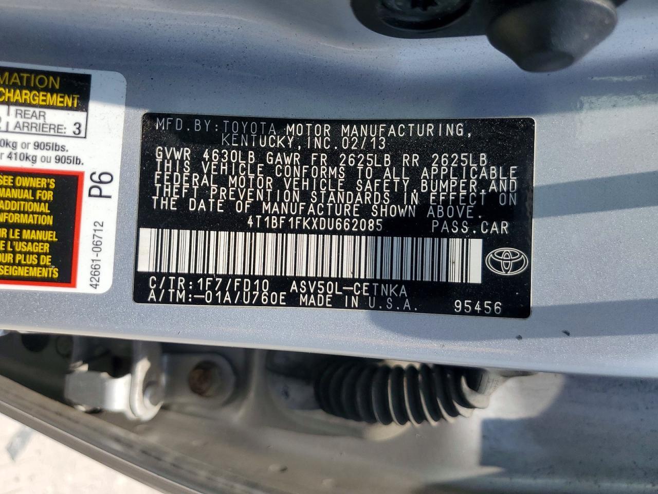 2013 Toyota Camry Le - zdjęcie 13