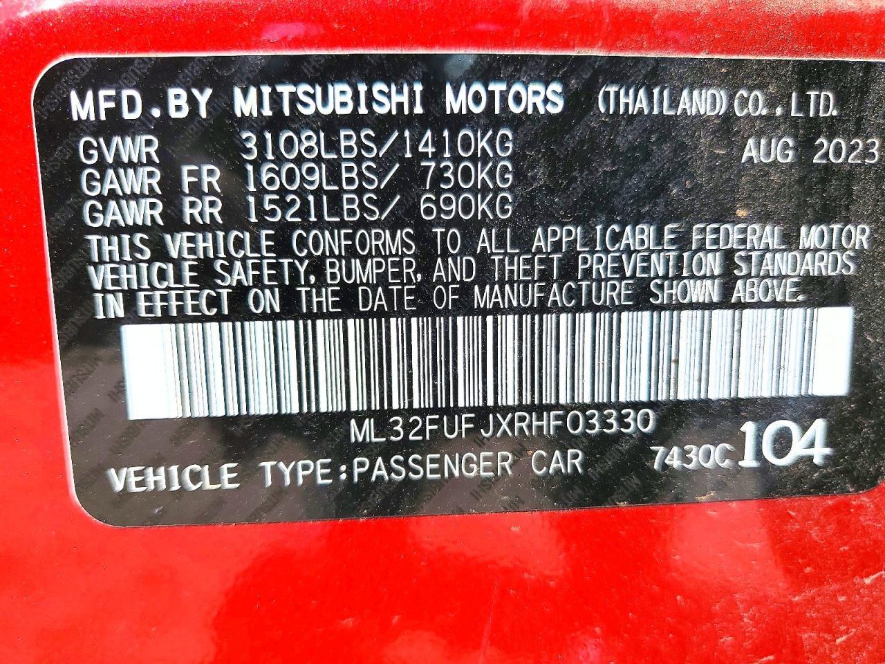 2024 Mitsubishi Mirage G4 Es - zdjęcie 12
