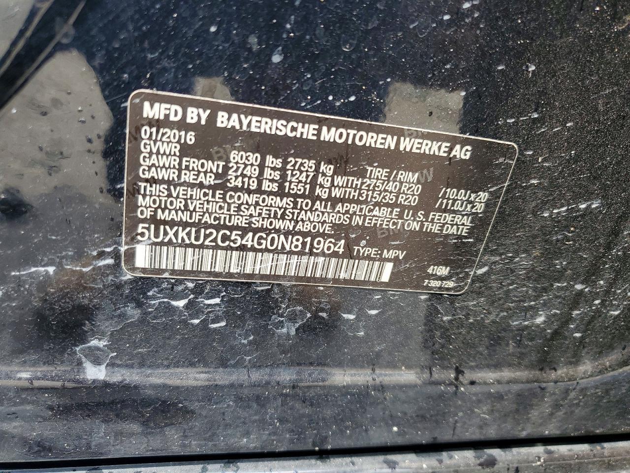 2016 BMW X6 xDrive35I - zdjęcie 13