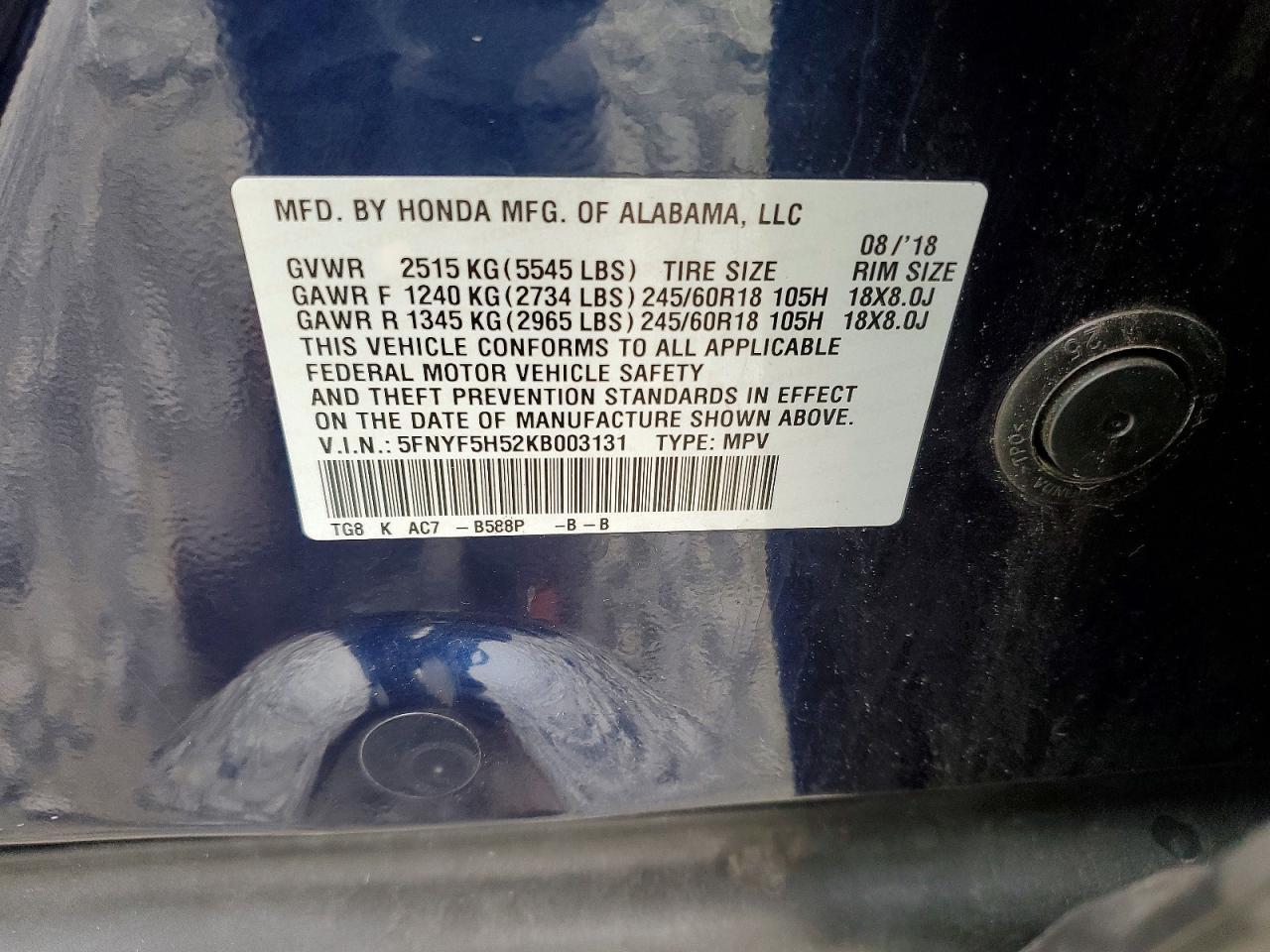 2019 Honda Pilot - zdjęcie 13