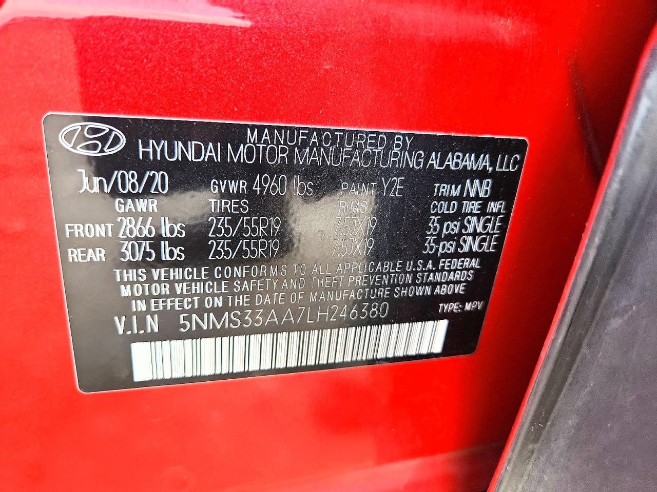 2020 Hyundai Santa Fe Sel 2.0T - zdjęcie 13