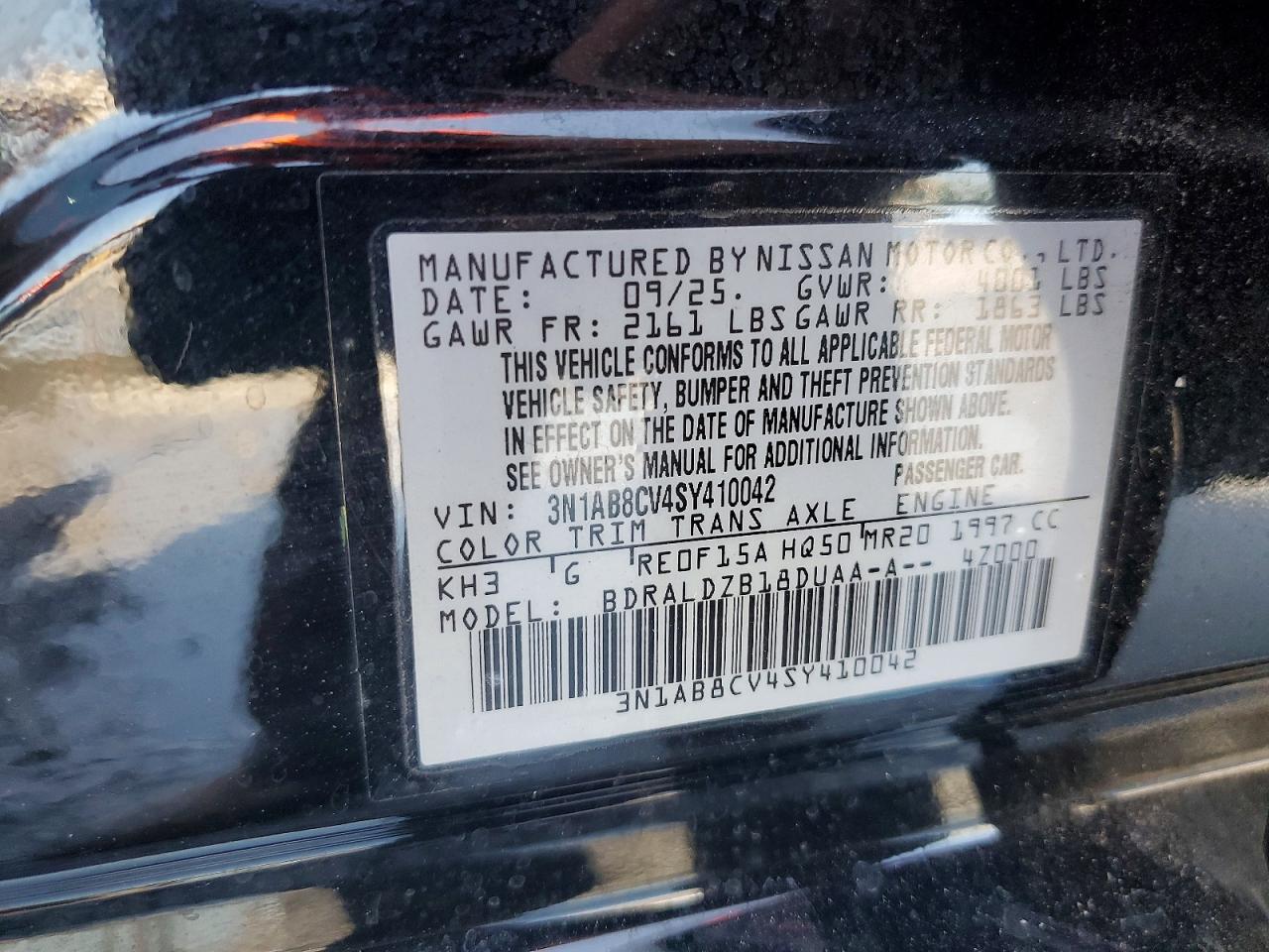 2025 Nissan Sentra Sv - zdjęcie 13