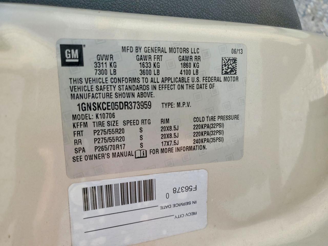 2013 Chevrolet Tahoe K1500 Ltz - zdjęcie 13