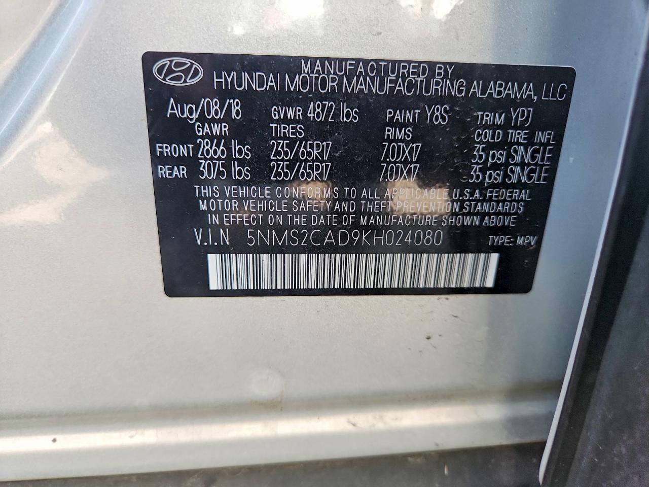 2019 Hyundai Santa Fe Se - zdjęcie 13