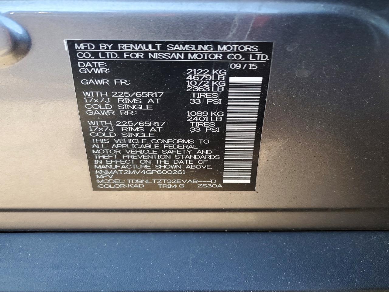 2016 Nissan Rogue Sv - zdjęcie 12