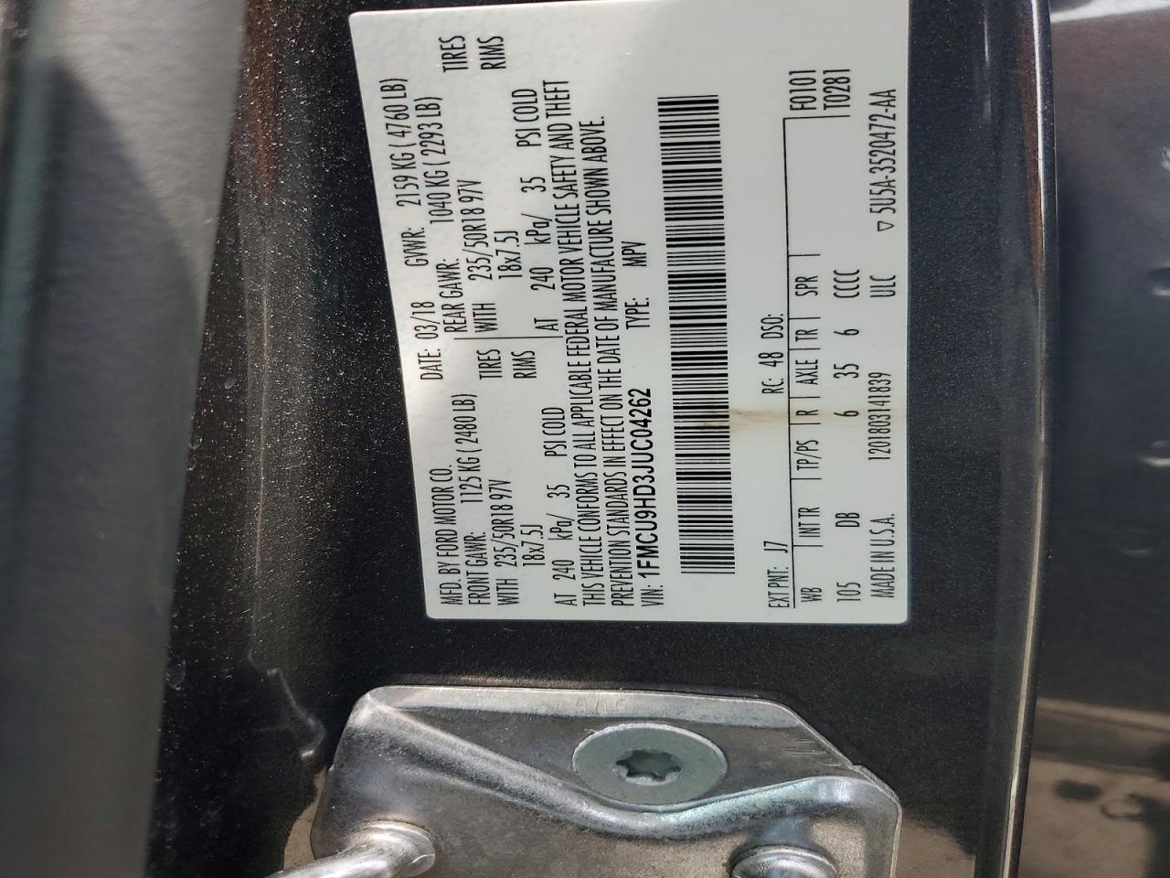 2018 Ford Escape Sel - zdjęcie 13