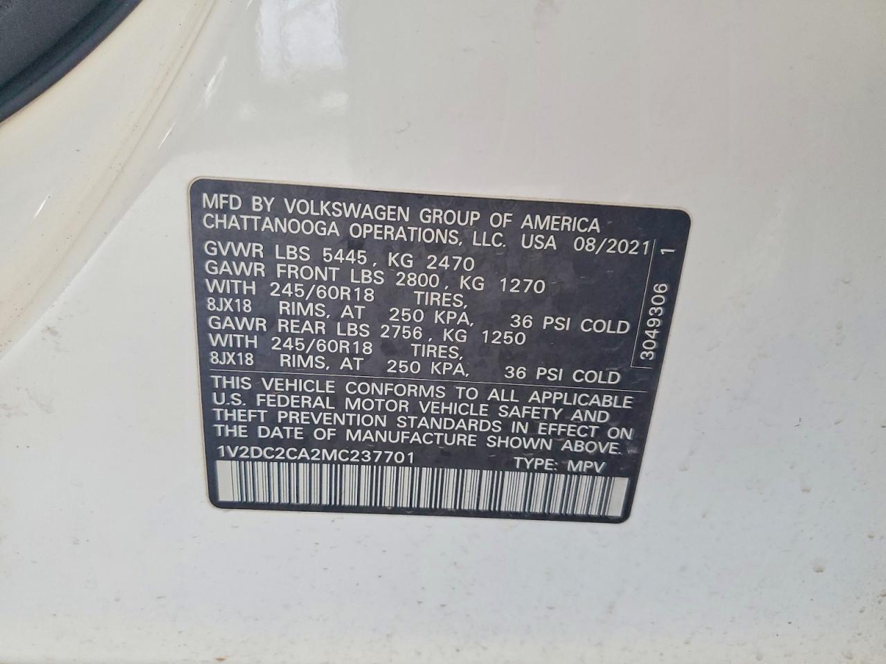 2021 Volkswagen Atlas Cross Sport Se - zdjęcie 13