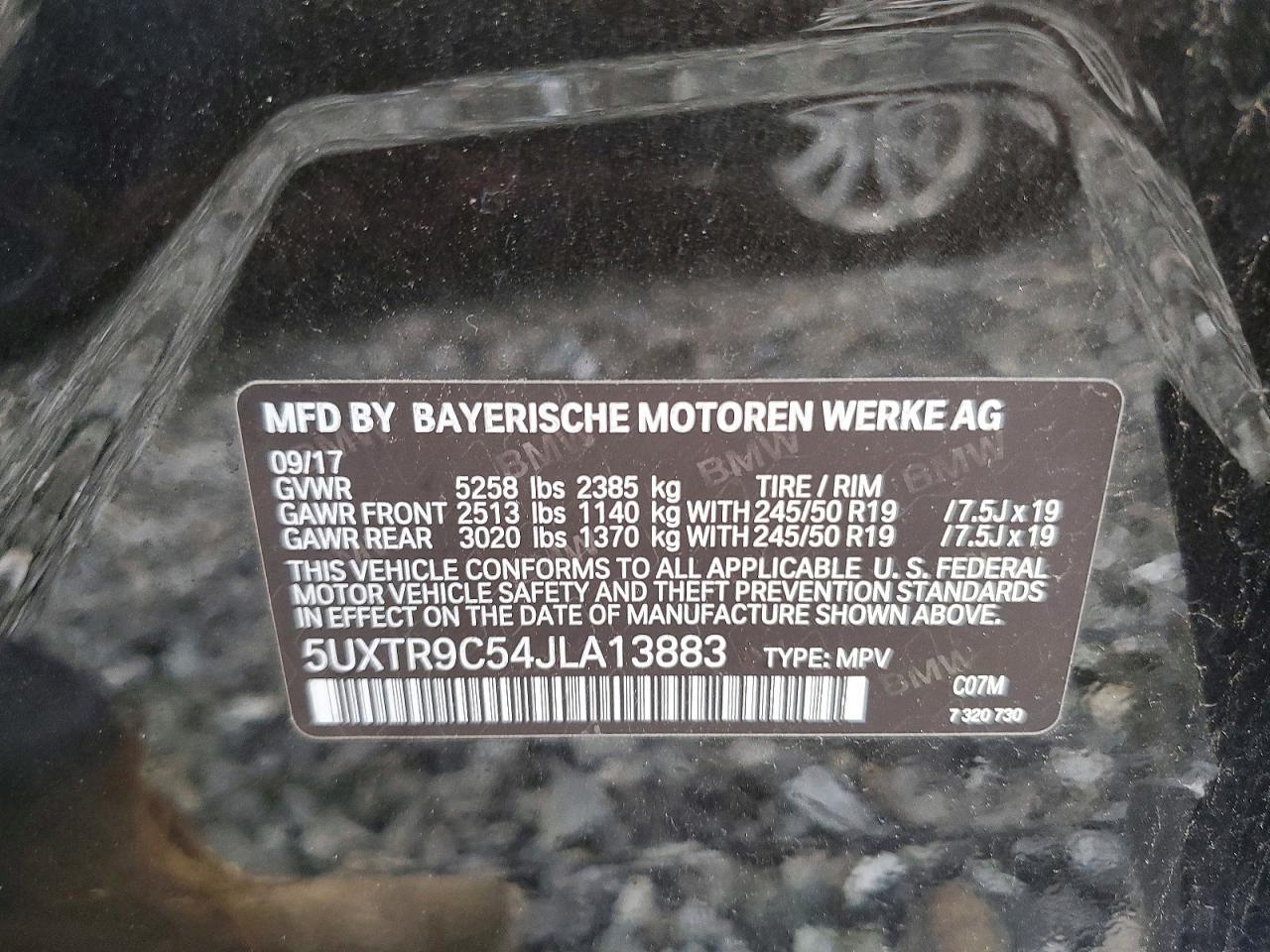 2018 BMW X3 xDrive30I - zdjęcie 13