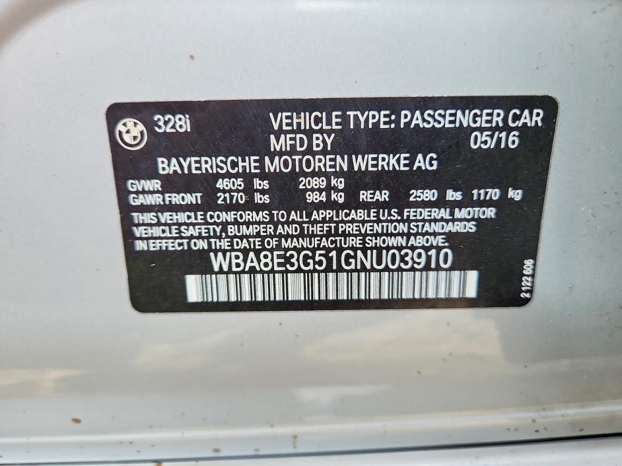 2016 BMW Seria 3 328i - zdjęcie 12