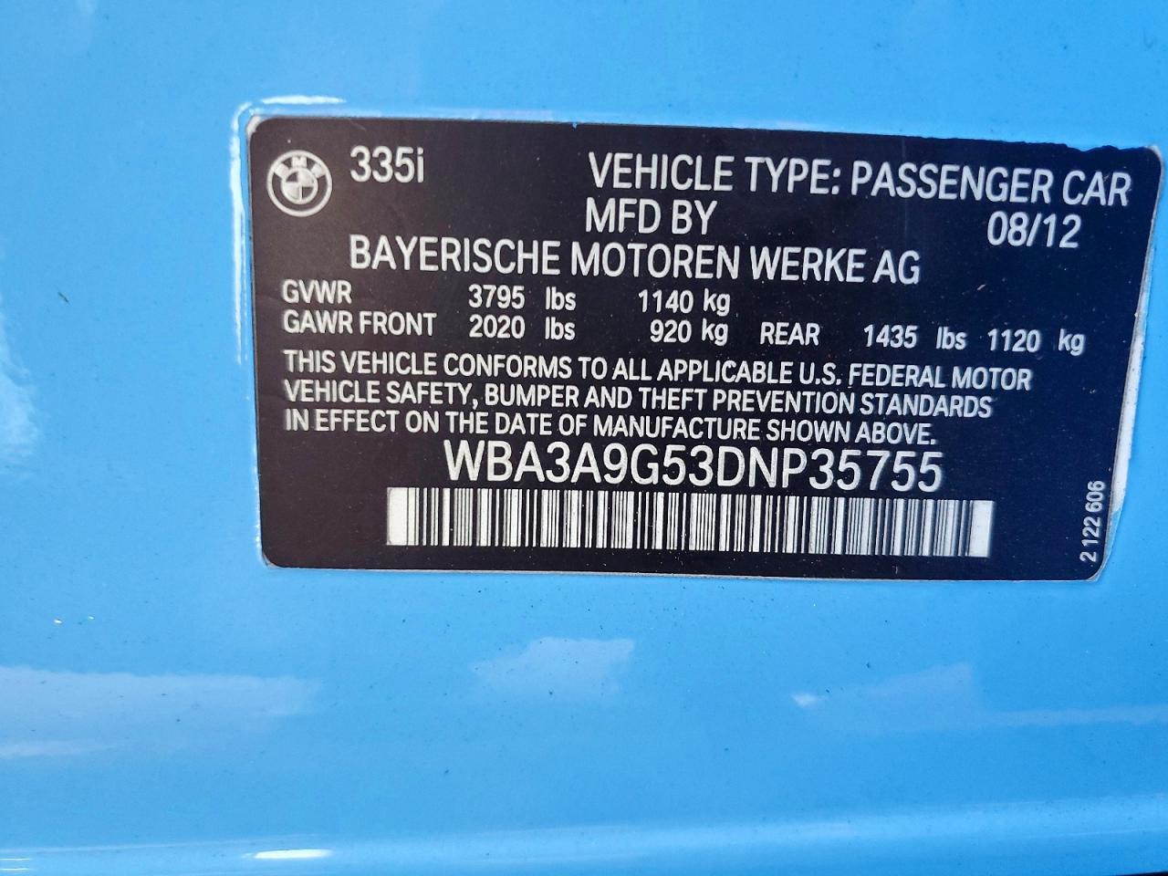 2013 BMW 335 I - zdjęcie 12