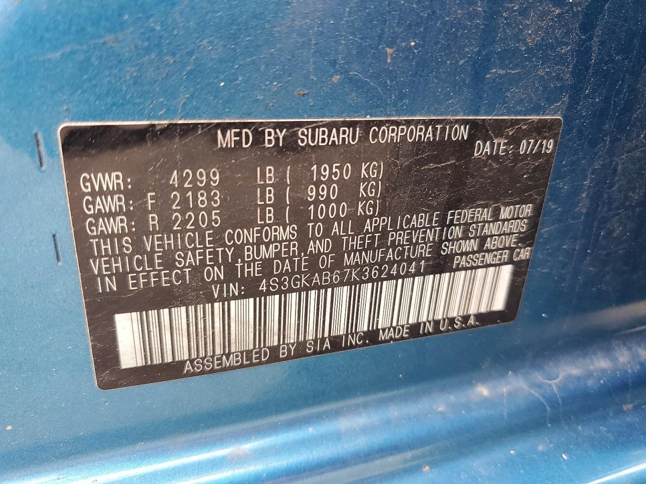 2019 Subaru Impreza - zdjęcie 12