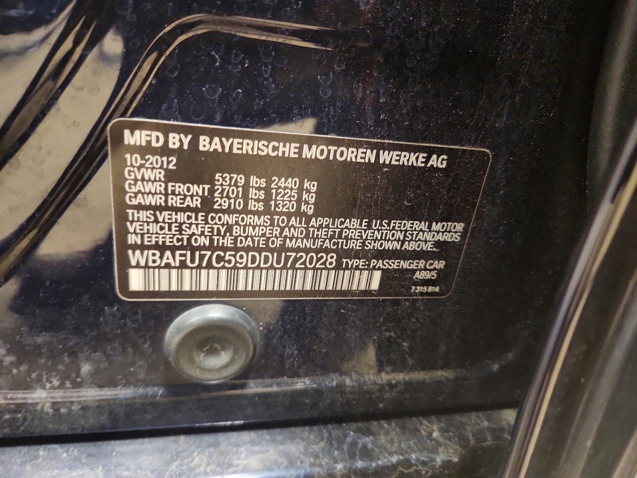2013 BMW Seria 5 535i - zdjęcie 12