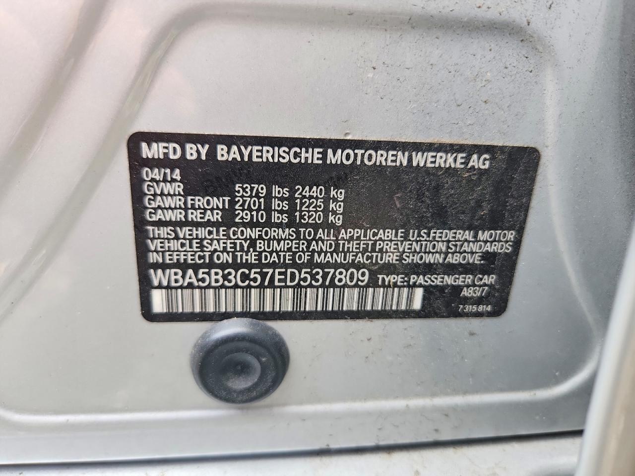 2014 BMW Seria 5 535i - zdjęcie 12