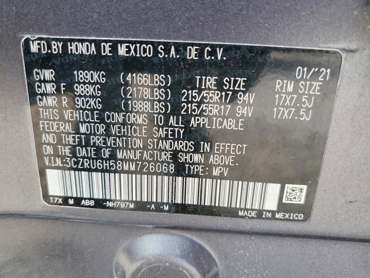 2021 Honda Hr-V Ex - zdjęcie 12