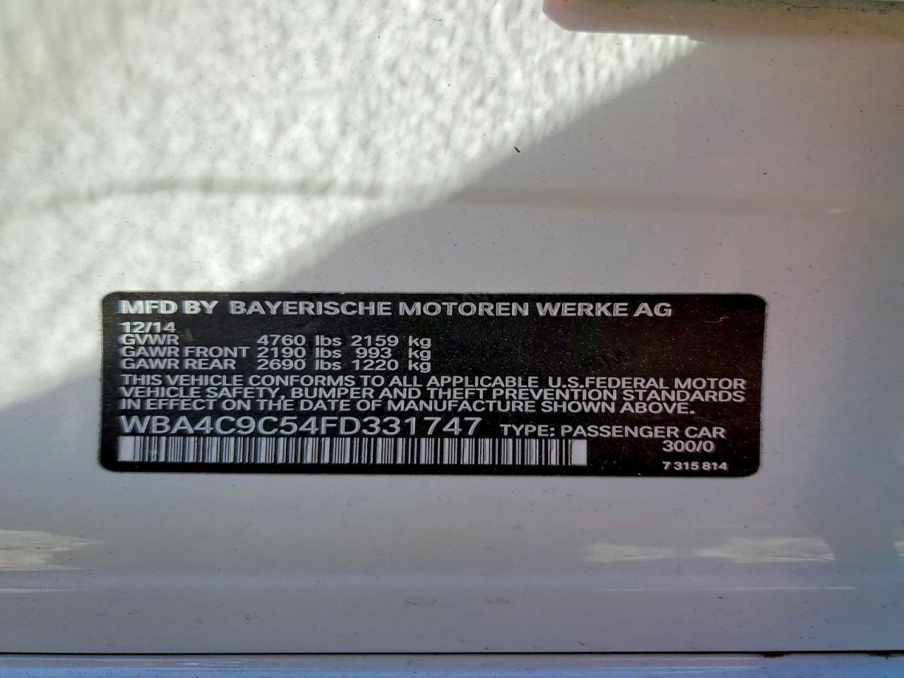 2015 BMW Seria 4 428i - zdjęcie 12