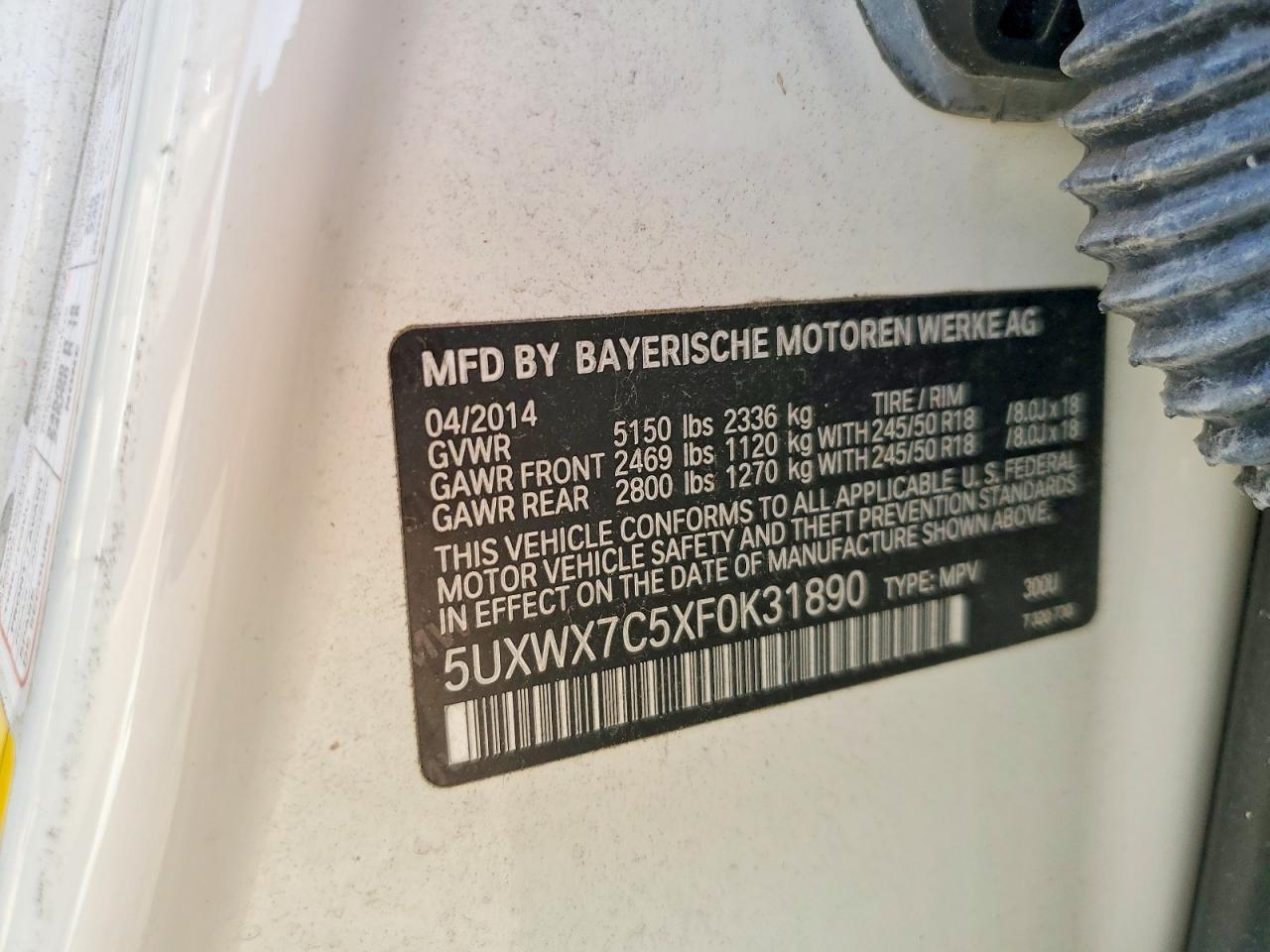 2015 BMW X3 xDrive35I - zdjęcie 13