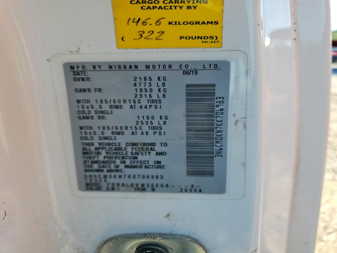 2019 Nissan Nv200 Sv - zdjęcie 13