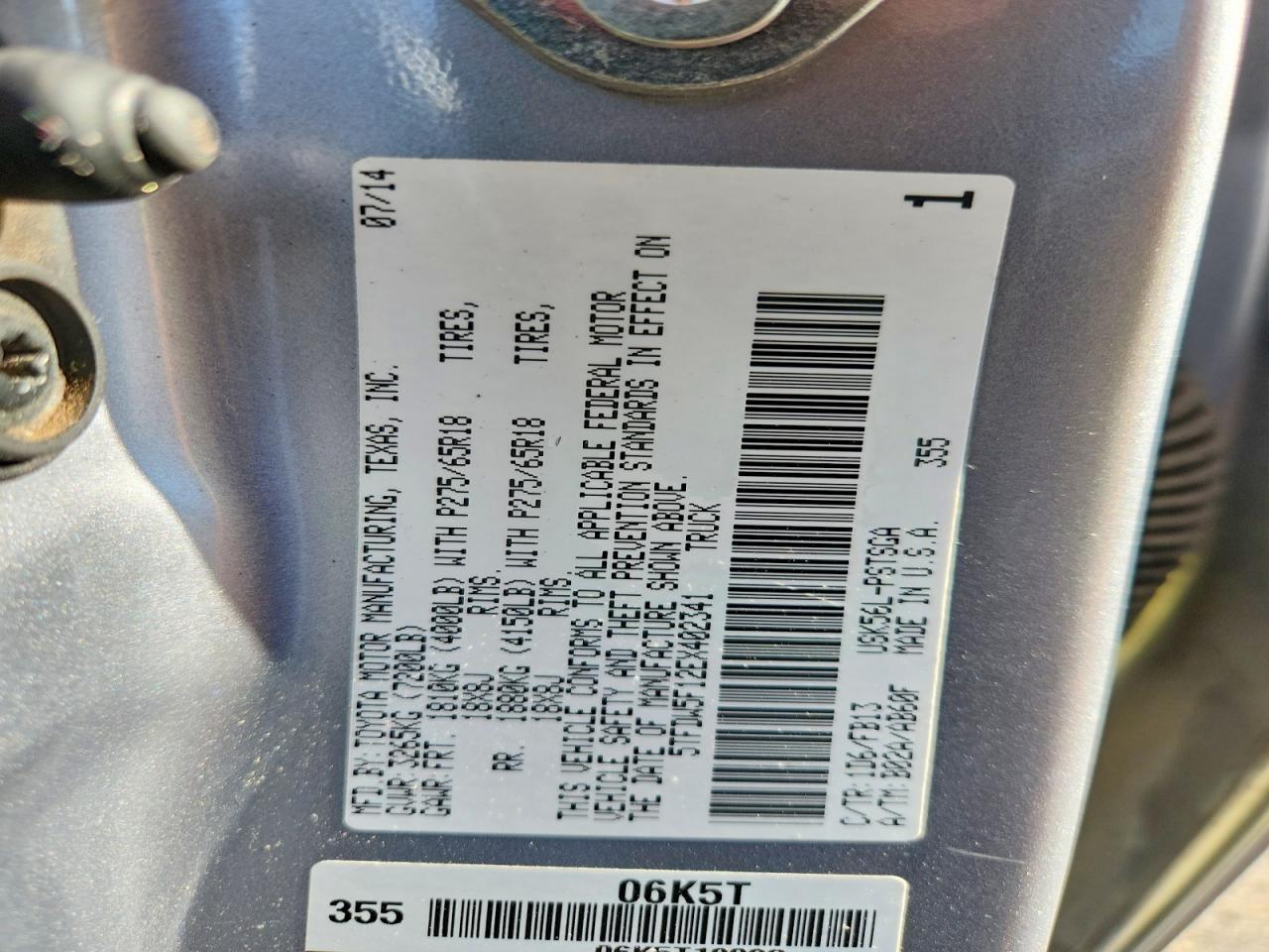 2014 Toyota Tundra Crewmax Sr5 - zdjęcie 12