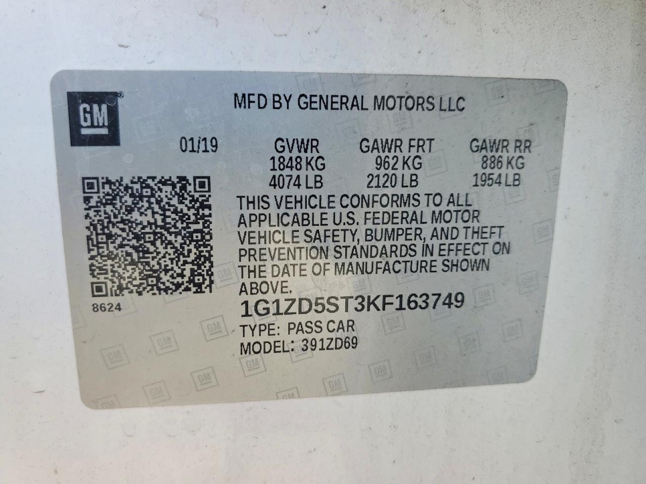 2019 Chevrolet Malibu Lt - zdjęcie 13