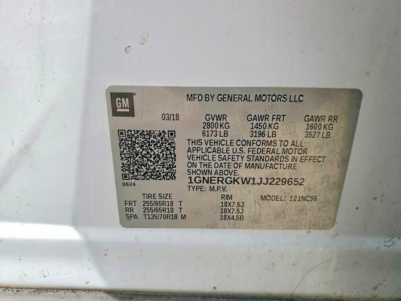 2018 Chevrolet Traverse Lt - zdjęcie 14