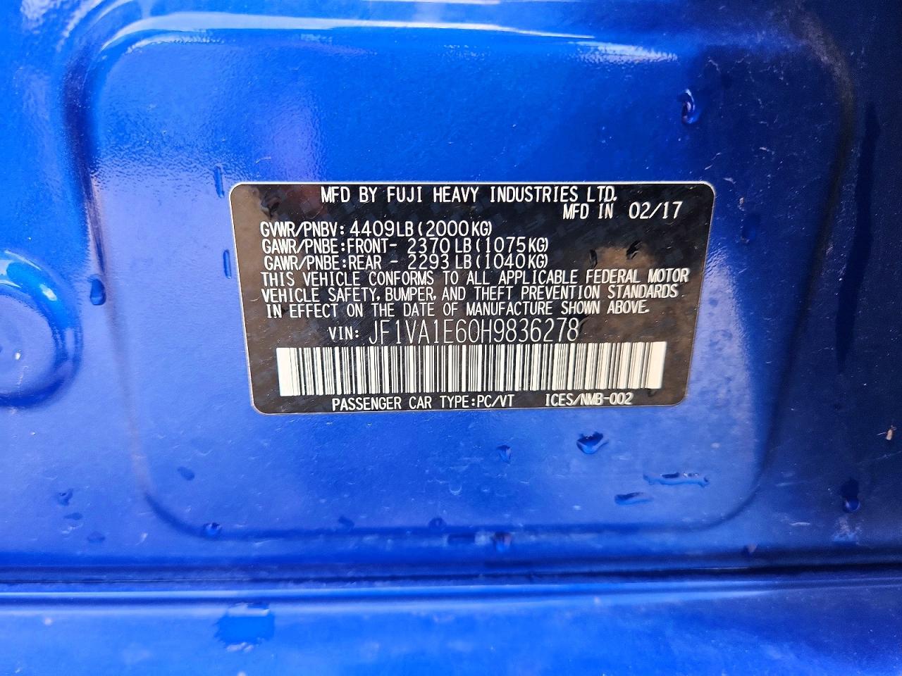 2017 Subaru Wrx Premium - zdjęcie 12