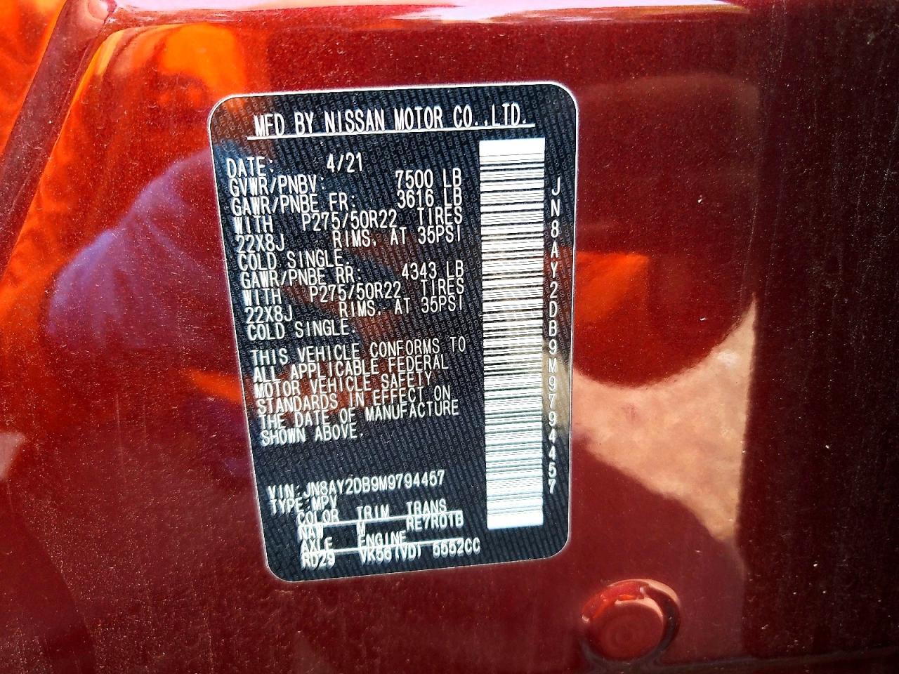 2021 Nissan Armada Platinum - zdjęcie 14