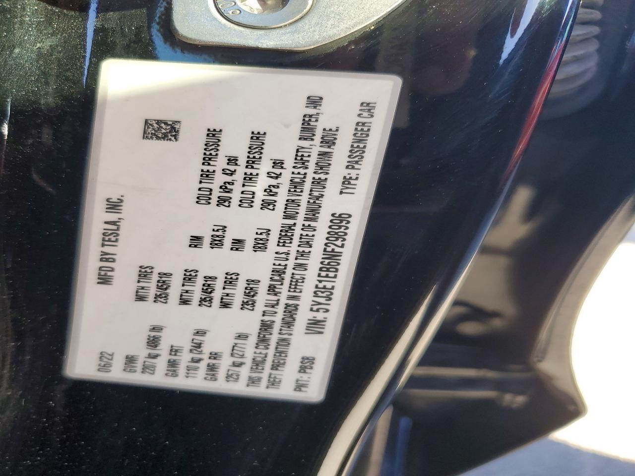 2022 Tesla Model 3 - zdjęcie 12